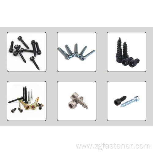 hex socket head tapping screws black oxide